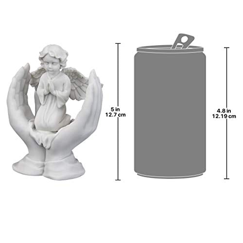 Medidas del figurin, son dos manos sosteniendo a un angel rezando